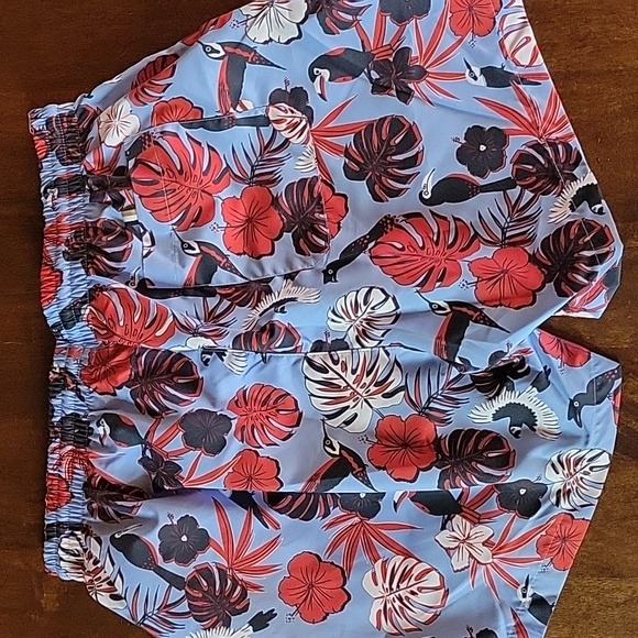NWT Hugo BOSS Men's Piranha Swim Trunk Shorts Open Blue Medium M